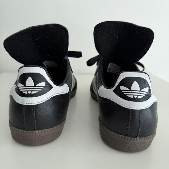Adidas Samba Round Two Sneaker Mens 7.5 Black Leather Sport Sean Wotherspoon